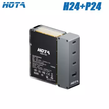 HOTA H24 245 Вт GaN Адаптер переменного тока из нитрида галлия P24 PD 248 Вт Зарядное устройство USB Type-C с входом XT60 3-6S