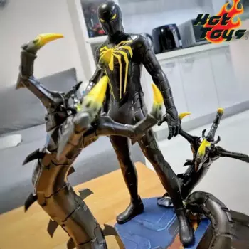 Hottoys 1/6 Vgm44 Человек-паук противоударный костюм Ps4 мрамор Человек-паук Подлинная Коллекционная Аниме Фигурка экшн-модель игрушки