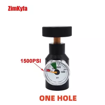 HPA Air CO2 тестер высокого давления в резервуаре испытательный адаптер w/ 1500psi 3000 psi 5000psi циферблат, G1/2-14 ниток