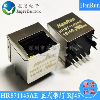 HR871143AE 180 градусов вертикальный с гнездом сетевого интерфейса лампы разъем RJ45