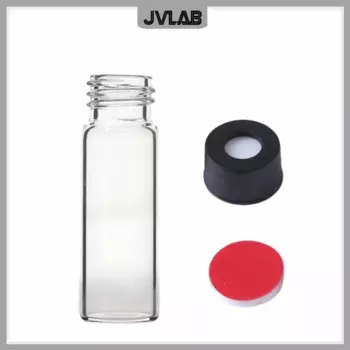 Хроматографические флаконы 4 ml W/ Black Open-Кепка с плоским верхом 13mm автоматическая бутылка для образцов, лабораторная фотоемкость 4 mL 100 / PK