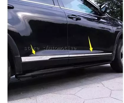 Хромированная боковая линия двери для Toyota Highlander 2014, 2015, 2016, 2017