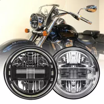 Хромированная/черная 7-дюймосветодиодный светодиодная фара для Harley Road Glide Road King Street Glide Lamp, аксессуары для мотоциклов светодиодный светодиодная фара с DRL