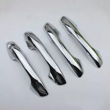 Хромированная дверная ручка из углеродного волокна, накладка, накладки для Kia Rio 4 X-line 2017-2020, аксессуары для стайлинга