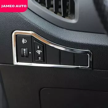 Хромированная крышка переключателя фар из АБС-пластика, круглая наклейка для Kia Sportage SL Sportage R 2011 2012 2013 2014 2015 2016, аксессуары