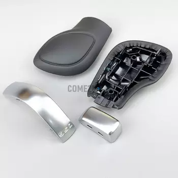 Хромированная матовая кожаная ручка переключения передач, боковая крышка, украшение, эмблема DSG для VW Golf 6 7 R GTI Passat B7 B8 CC R20 Jetta MK6 GLI