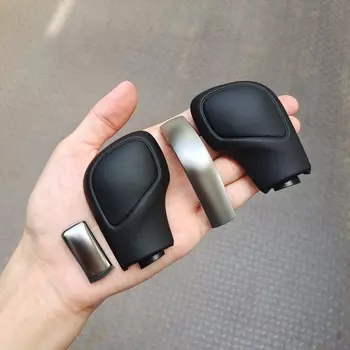 Хромированная матовая с кожаной ручкой переключения передач, боковая крышка DSG, эмблема для VW Golf 6 7 R GTI Passat B7 B8 CC R20 Jetta MK6 GLI