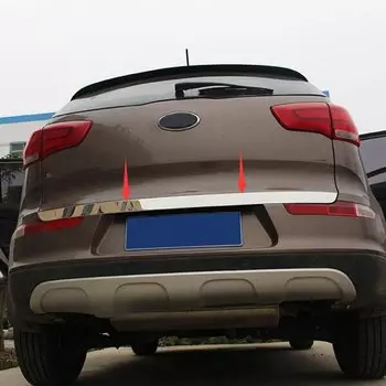 Хромированная накладка на дверь багажника для Kia Sportage R 11-15, накладка на заднюю дверь багажника из нержавеющей стали, молдинговая лента, лента 2015
