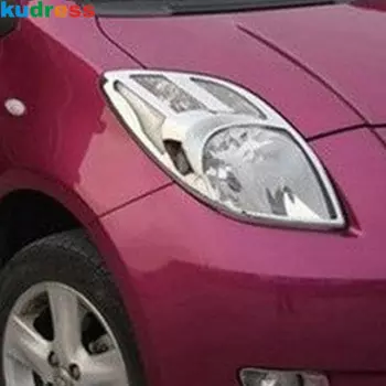 Хромированная накладка на переднюю фару хэтчбек для Toyota Yaris 2007 2008 2009 2010 2011