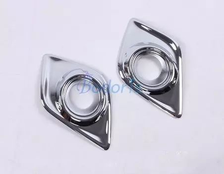 Хромированная накладка на переднюю противотуманную фару для стайлинга автомобиля, накладная панель для верхсветильник света 2015 2016 2017, аксессуары для Toyota Hilux Revo