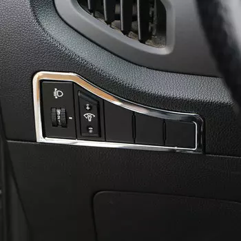 Хромированная накладка на переключатель фар автомобиля, наклейка на обшивку для Kia Sportage SL R SportageR 2011 2012 2013 2014 2015, аксессуары