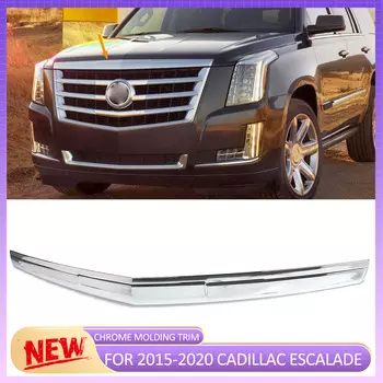 Хромированная передняя верхняя накладка на капот для Cadillac Escalade & Escalade ESV 2015-2020 гг., накладка на переднюю панель капота, накладка на капот