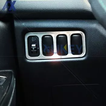 Хромированная противотумансветильник фара для Mitsubishi ASX Outlander Sport RVR 2013 - 2017 2018 2019, регулируемая панель переключателя, декоративная отделка