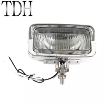 Хромированная прямоугольная мотоциклетная лампа в стиле ретро, фара для Harley Chopper Bobber Scrambler Cruiser Yamaha Honda Cafe Racer