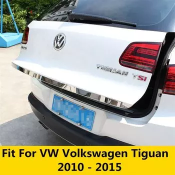 Хромированная задняя дверь из нержавеющей стали, багажник, задняя дверь, крышка, накладка, подходит для VW Volkswagen Tiguan 2010-2015, автомобильные аксессуары