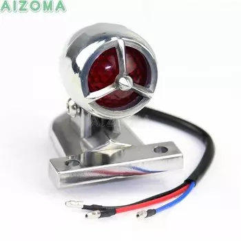 Хромированная заготовка из алюминия для мотоциклов, светодиодный задний фонарь с стоп-сигналом для мотоциклов с лампой для номерных знаков для Harley Yamaha Choppers Boober Universal