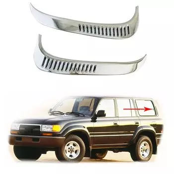 Хромированные автомобильные аксессуары, боковое отверстие для вентиляции, стильная паста для Toyota Land Cruiser LC80 FJ80 4500 1990 1991 1992 1993 - 1998