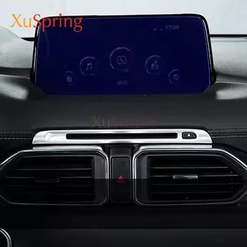 Хромированные автомобильные наклейки ABS для CD-дисков, декоративные наклейки, полоски, аксессуары, крышка для Mazda CX-5 CX5 2017 2018 2019 2020 2021 KF LHD