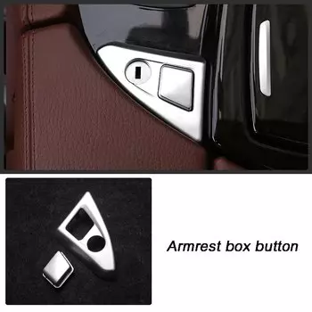 Хромированные кнопки из АБС-пластика для салона автомобиля, декоративный чехол с блестками отделки, наклейки для BMW 5 серии f10 f18 520 525 528 530 2011-17, автомобильное украшение