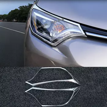 Хромированный АБС-пластик для передней фары Toyota RAV4 2016-2017