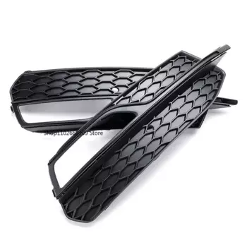 Хромированный/черный автомобильный передний нижний противотуманный фонарь, крышка решетки противотуманной фары, рамка HONEYCOMB для Audi S3 A3 S-Line 2013-2017 8V 3807682 L