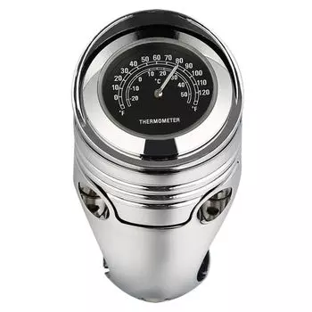 Хромированный измеритель температуры на руль, 1/4 дюйма
