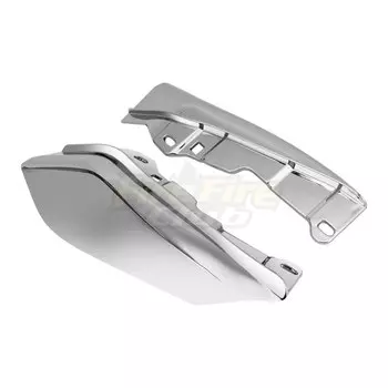 Хромированный тепловой экран двигателя мотоцикла, накладка воздушного дефлектора средней рамы для Harley Touring Road King Street Glide FLHX Electra Glide