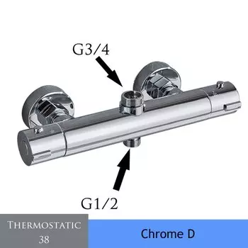Хромированный термостатический смеситель для душа Wanmivezlo