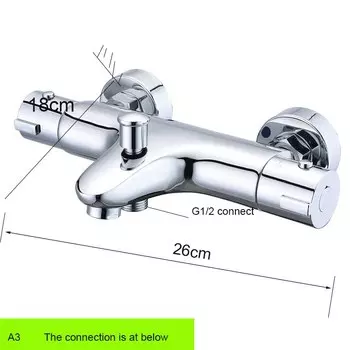 Хромированный термостатический смеситель для ванной JIEFADZ
