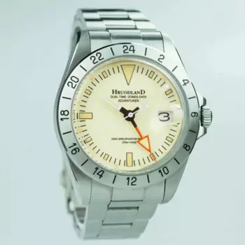 Hruodland F023 Ретро мужские классические часы GMT с сапфировым стеклом Япония NH34 автоматические механические водонепроницаемые наручные часы из нержавеющей стали
