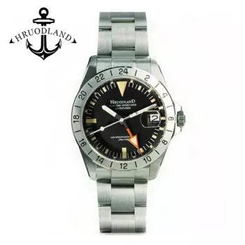 Hruodland GMT F023 ретро классические часы для мужчин сапфировое стекло Япония NH34 механизм автоматические механические мужские наручные часы для дайвинга