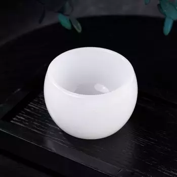 Хрустальная чаша из белого агата Runyangshi