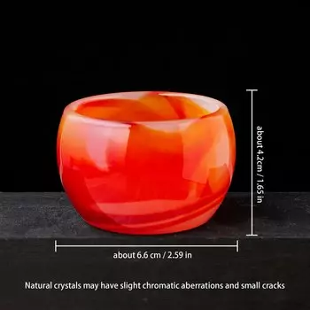 Хрустальная чаша из красного агата Apengshi