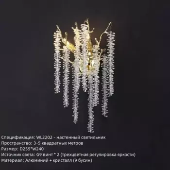 Хрустальная люстра Artpad серебристого цвета