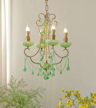 Хрустальная люстра, лампа в виде свечи для ресторана, французская пасторальная лампа для спальни, обеденного стола, туалетной комнаты