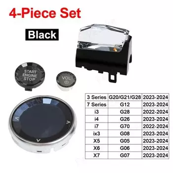 Хрустальная ручка переключения передач для BMW X5 G05 G20 G12 X6 G06 ix3 G08 i4 G26 i7 G70 X7 G07 оригинальный стиль металлическая основа 2023 2024