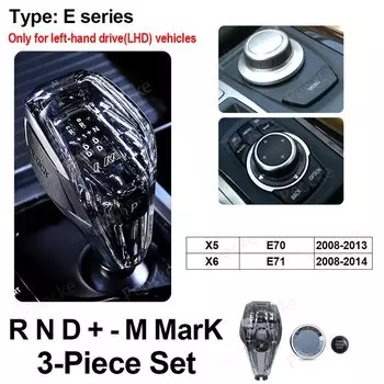 Хрустальная ручка переключения передач для BMW F30 F31 G31 G32 G26 G30, комплект рычагов переключения передач F10 F11 F12 F13 F20 iX3 G08 E70, головка рычага коробки передач