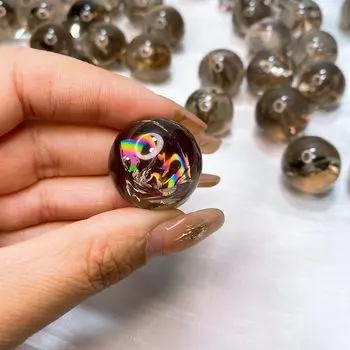 Хрустальная сфера из дымчатого кварца 20-25 мм