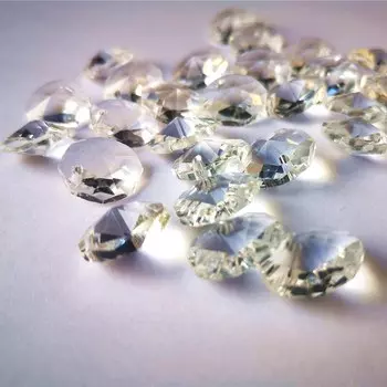 Хрустальные бусины TZ, 14 мм, прозрачные, 200 шт