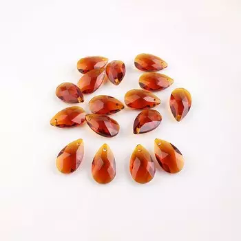 Хрустальные каплевидные стеклянные бусины-подвески 10 шт.