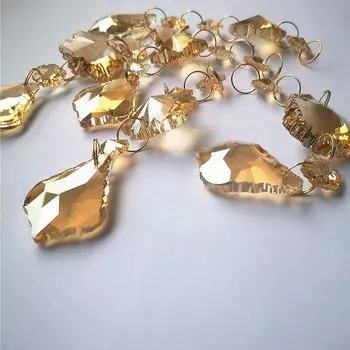 Хрустальные подвески для люстр TZ, 5 шт., шампань