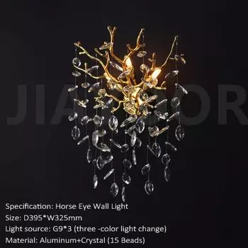 Хрустальный настенный светильник