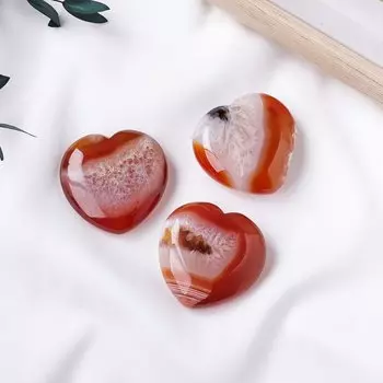 Хрустальный сердечко из красного агата Apengshi