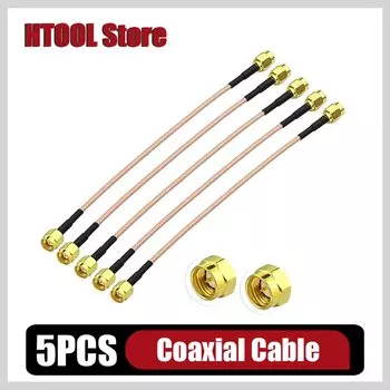 HTOOL SMA двойной штекер RF соединительный патч-кабель SMA-JJ SMA штекер-SMA штекер адаптерный кабель RG316 посеребренный кабель