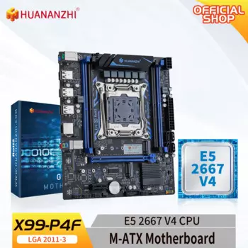 HUANANZHI X99 P4F LGA 2011-3 XEON X99 материнская плата с Intel E5 2667 v4 поддержка DDR4 RECC память комбинированный комплект NVME SATA