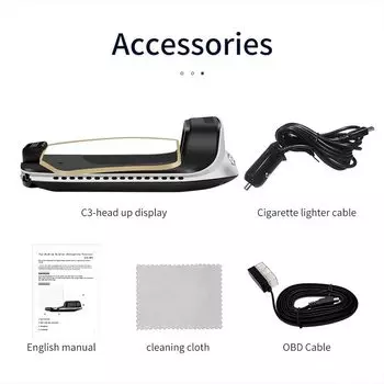 * HUD Car C3 OBD + GPS-навигация, отображение для HUD Smart Projector fObd2, тахометр, бортовая компьютерная охранная сигнализация