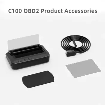 HUD Многофункциональный автомобильный проекционный дисплей OBD2 GPS Двойная система Тахометр Проектор Температура воды Напряжение напряжения Автомобильные инструменты