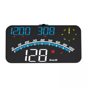 HUD Smart Gauge Blue Auto GPS Head Up Display USB Автомобильный HUD G10 Проектор Спидометр с компасом Охранная сигнализация Электронная