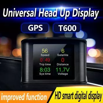 Hud T600 GPS проекционный дисплей автомобильная умная система цифровой спидометр дисплей потребление топлива датчик температуры автомобильные аксессуары