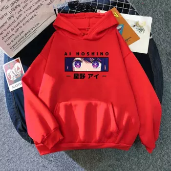 Худи Oshi No Ko Ai Hoshino с принтом, Женские Смешные худи в стиле Харадзюку, милые худи с графическим принтом, худи с Аниме Манга, пуловеры, женские свитшоты